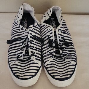Sperry Navy Striped Casual Shoes Sz 11M